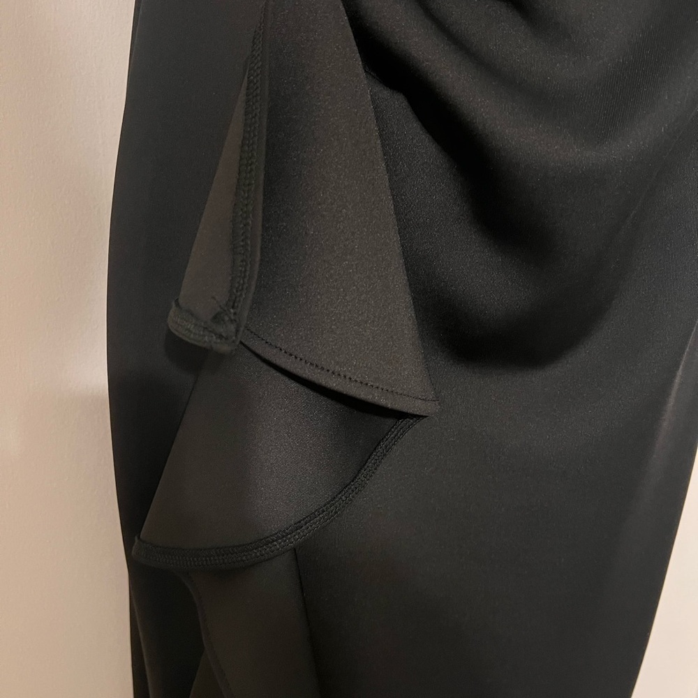 Chic Black Ruffle Midi Dress. Sz/L /NWOT - Picture 5 of 9